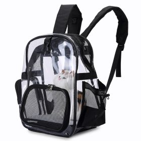 Transparent Pet Backpack Cat Backpack Carrier for Small Dog Kittens Breathable Mesh Window Travel Carrier Bag Weight up To 10lbs for Puppy Kitty Trave