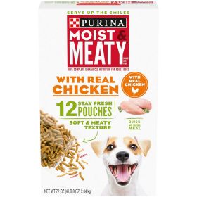 Purina Moist & Meaty Real Chicken Fresh Dog Food 72 oz Box
