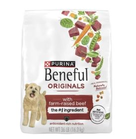 Purina Beneful Originals Dry Dog Food Farm Raised Beef, 36 lb Bag