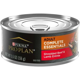 Purina Pro Plan Complete Essentials for Adult Dogs Beef Lamb, 5.5 oz Cans (24 Pack)