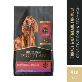 Purina Pro Plan Turkey & Oat Meal Flavor Dry Dog Food , 4 lb Bag