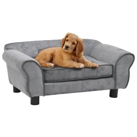 Dog Sofa Gray 28.3"x17.7"x11.8" Plush