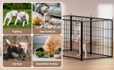 Dog Playpen Indoor Outdoor, 24" Height 8 Panels Fence with Anti-Rust Coating, Metal Heavy Portable Foldable Dog Pen for Large, Medium Small Dogs RV Ya