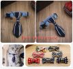 Adjustable Deep Blue Stripe Dog Cat Neck Tie Decorative Gentleman Dog Collar 6-11 Inches