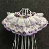 Violet Lace Collars Retro Style Rose Handmade Cat Collars Dog Necklace 8.2-11.2"