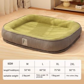 Home Winter Warm Dog Bed (Option: Green-XL)