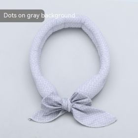 Pet Ice Scarf Summer Scarf Cooling And Heatstroke Prevention (Option: Small Dots On Gray Background)