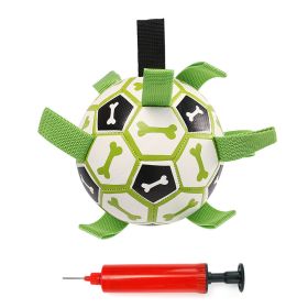 Dog Soccer Ball Toys with Straps, Interactive Dog Toy for Tug of War, Puppy Birthday Gifts, Dog Tug Toy, Dog Water Toy (Color: Bones, size: M)