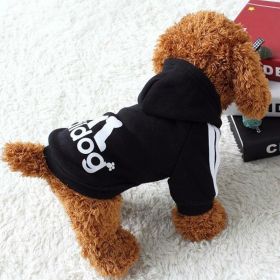 Two Legged Cotton Warm Dog Hoodie (Color: Black, size: 8XL)