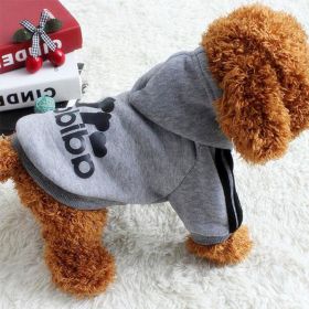 Two Legged Cotton Warm Dog Hoodie (Color: Grey, size: 6XL)