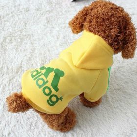 Two Legged Cotton Warm Dog Hoodie (Color: Yellow, size: 9XL)