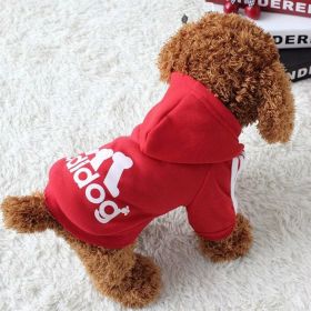 Two Legged Cotton Warm Dog Hoodie (Color: Red, size: 8XL)