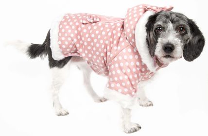 Polka-Dot Couture-Bow Pet Hoodie Sweater (size: medium)
