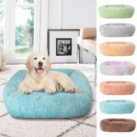 Soft Plush Orthopedic Pet Bed Slepping Mat Cushion for Small Large Dog Cat (Color: Blue, size: XS ( 17 x 14 x 8 in ))