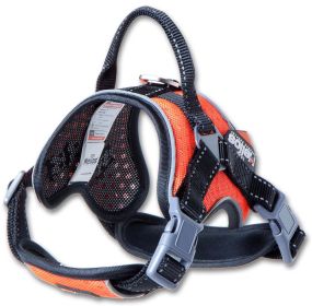 Dog Helios 'Scorpion' Sporty High-Performance Free-Range Dog Harness (Color: Orange, size: small)