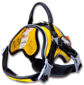 Dog Helios 'Scorpion' Sporty High-Performance Free-Range Dog Harness (Color: Yellow, size: large)