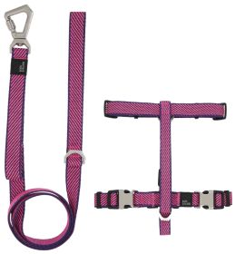 Pet Life 'Escapade' Outdoor Series 2-in-1 Convertible Dog Leash and Harness (Color: Pink, size: small)