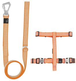 Pet Life 'Escapade' Outdoor Series 2-in-1 Convertible Dog Leash and Harness (Color: Orange, size: small)