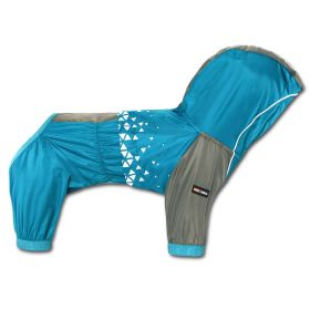Dog Helios 'Vortex' Full Bodied Waterproof Windbreaker Dog Jacket (Color: Blue, size: X-Large)