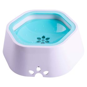 Pet Life 'Everspill' 2-in-1 Food and Anti-Spill Water Pet Bowl (Color: Blue)