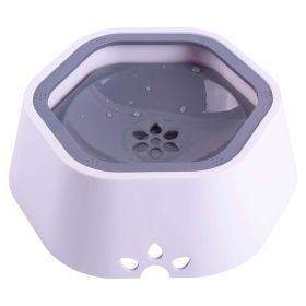 Pet Life 'Everspill' 2-in-1 Food and Anti-Spill Water Pet Bowl (Color: Grey)