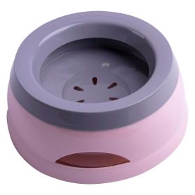 Pet Life 'Hydrain' Anti-Spill Water and Food Pet Bowl (Color: Pink)
