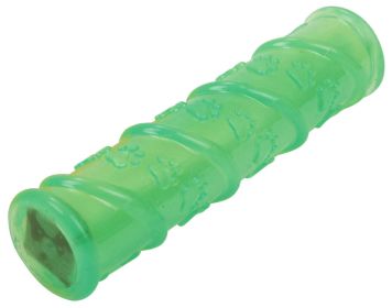 Pet Life 'Glow-Stick' TPR and LED Lighting Squeak and Chew Dog Toy (Color: Green)
