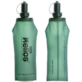 Dog Helios 'Hydra-Peak' Soft-Shell Travel Dog Water Bottle (Color: Green, size: large)