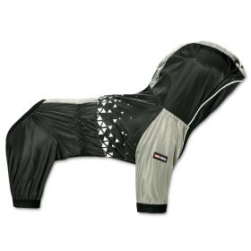 Dog Helios 'Vortex' Full Bodied Waterproof Windbreaker Dog Jacket (Color: Black, size: X-Small)