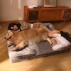 Dog Bed, Bolster Dog Bed with Memory Foam Dog Couch Sofa and Removable Washable Cover