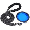 Strong Dog Leash with Zipper Pouch;  Comfortable Padded Handle and Highly Reflective Threads Dog Leashes for Small Medium and Large Dogs