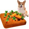 12 Plush Carrots Enrichment Dog Puzzle Toys Hide and Seek Carrot Farm Dog Toys Carrot Patch Dog Snuffle Toy for Puppy Large Dogs