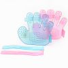 Pet Palm Brush, Hand Shampoo Grooming Bath Massage Glove, Brush Comb Five Finger for Combing and Rubbing Palm Brushed