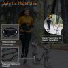 Hands Free Dog Leash with Waist Bag for Walking Small Medium Large Dogs;  Reflective Bungee Leash with Car Seatbelt Buckle and Dual Padded Handles;  A