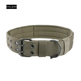 Medium Large Dog Collar Outdoor Tactics Nylon Collar (Option: Army Color-L)