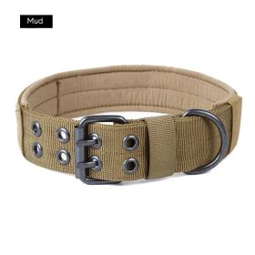 Medium Large Dog Collar Outdoor Tactics Nylon Collar (Option: Mud-L)